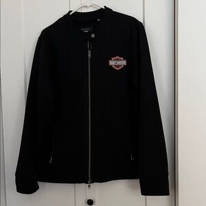 Harley-Davidson Women's Black Bomber Jacket with Logo